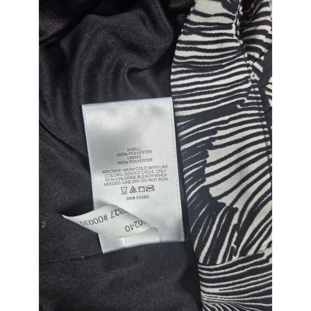 Spring Flowy Black White Floral Maxi Skirt Womens XS Graphic Print Lined Express - Picture 5 of 7